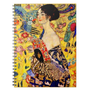 Carnet Dame Gustav Klimt avec ventilateur