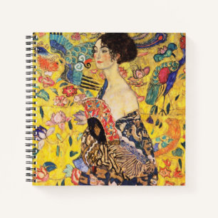 Carnet Dame Gustav Klimt Avec Ventilateur