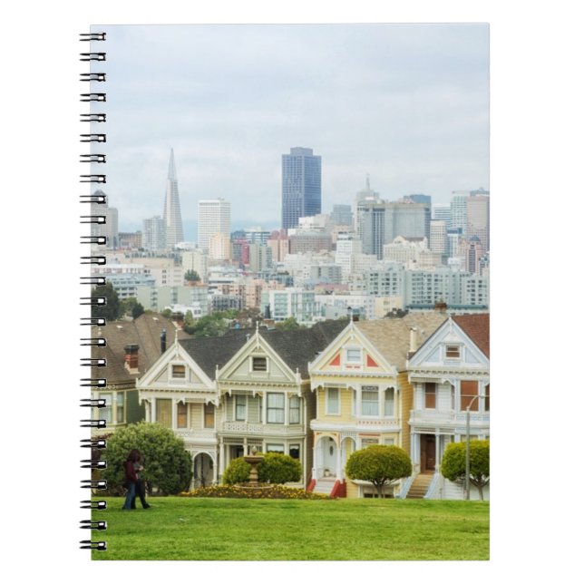 Carnet Dames peintes, maisons victoriennes et horizon (Devant)