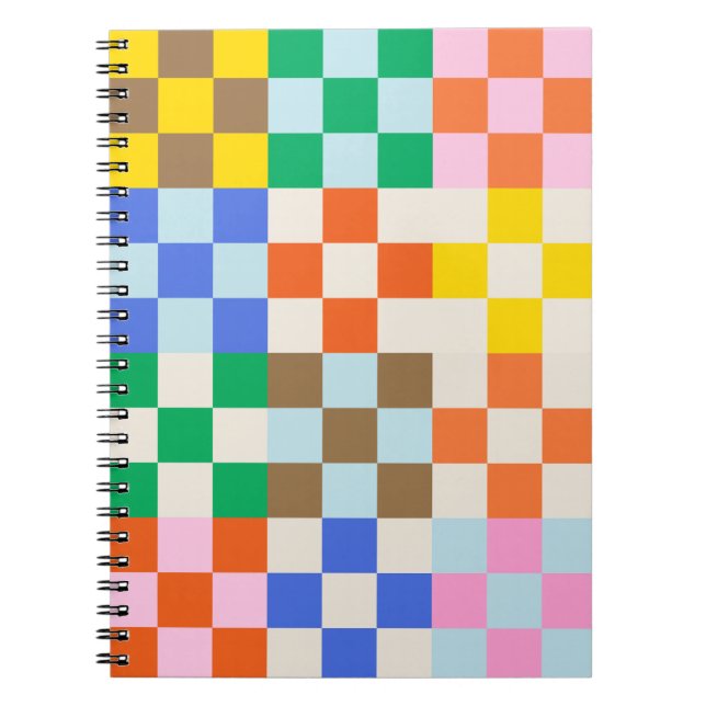 Carnet Damier Funky (Devant)