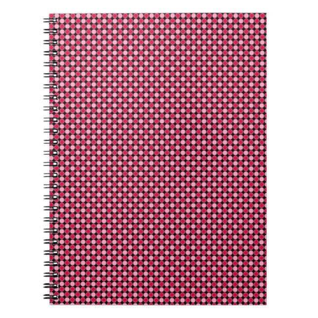 Carnet Damier Rétro Rose (Devant)