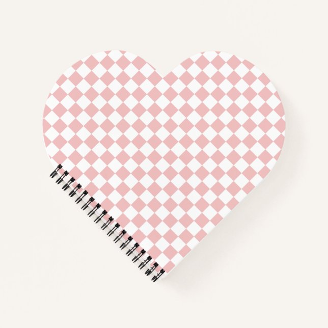 Carnet Damier rose bébé des années 80 (Devant)