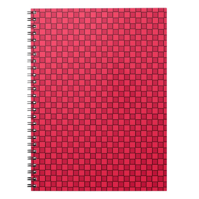 Carnet Damier Rouge Noir (Devant)