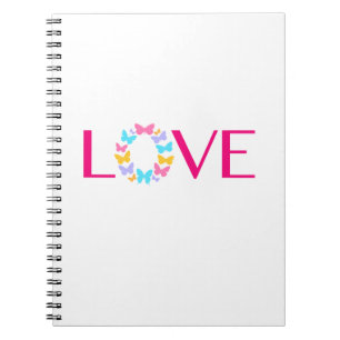 Carnet d'amour et papillons