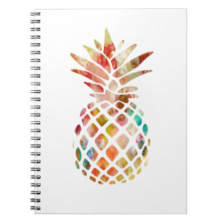 Carnet d'ananas d'aquarelle