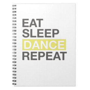 Carnet Dancing Lover pour Dancer Manger Dormir Danse Répé