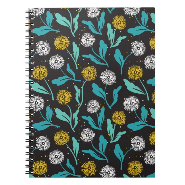 Carnet Dandelion de printemps Fleurs et design Feuille (Devant)