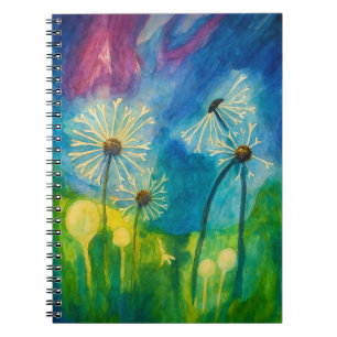 Carnet Dandelion Puffs Watercolor