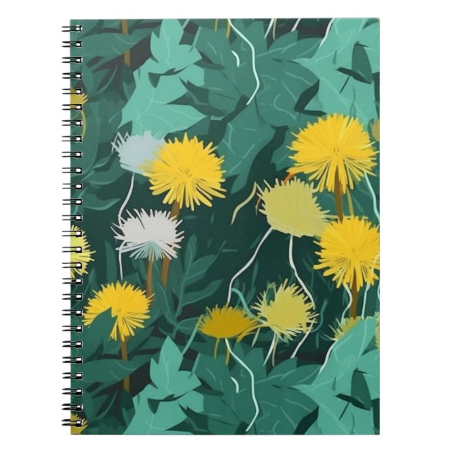 Carnet Dandelions jaunes d'été (Devant)