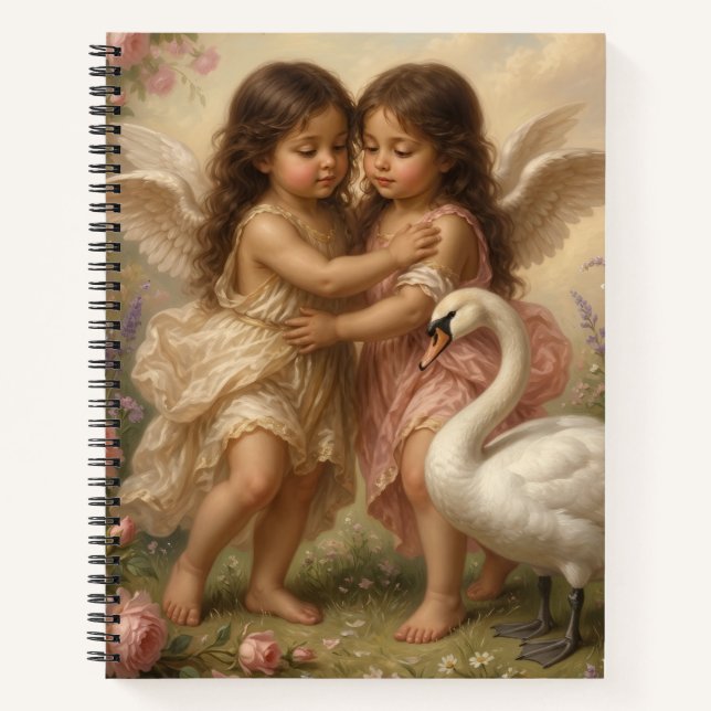 carnet d'ange féminin doux chérubin  (Devant)