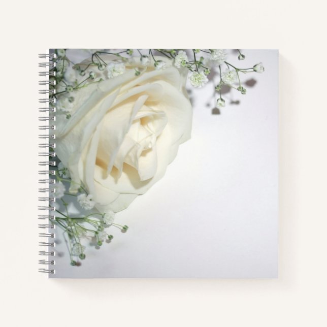 Carnet d'angle de rose jaune pâle (Devant)