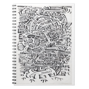 Carnet Dans un dessin d'encre situé entre les lieux