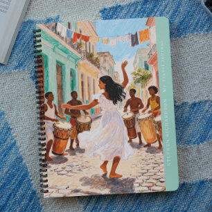 Carnet Danse Afro-Caribéenne Vibrante Monogramme Voyage