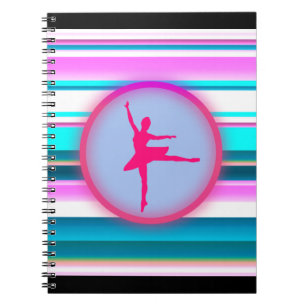Carnet Danse de ballerine pour filles à rayures
