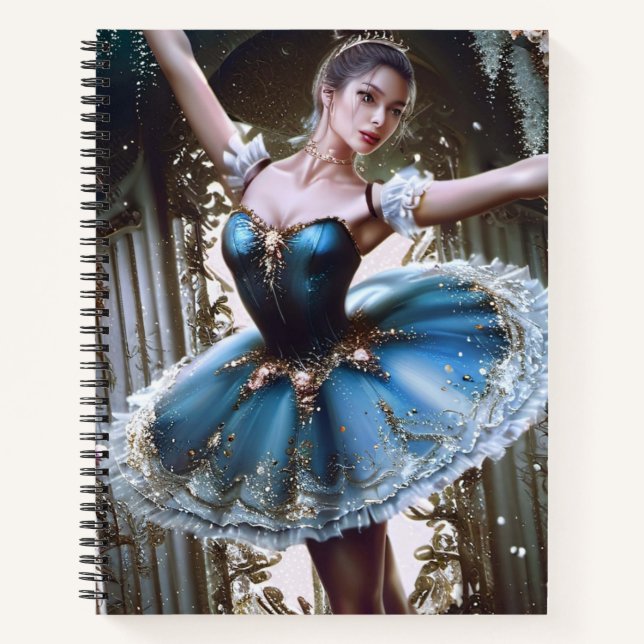 Carnet Danse de ballet dans un Tutu bleu (Devant)