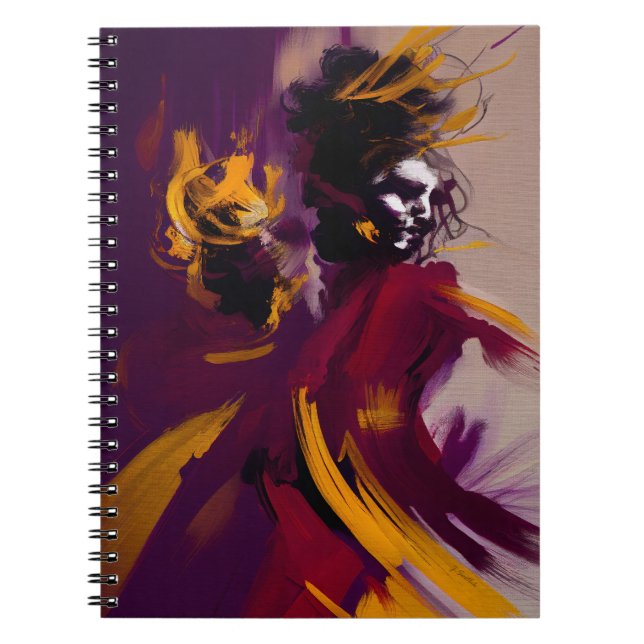 Carnet Danse de l'esprit – Figure abstraite expressive (Devant)