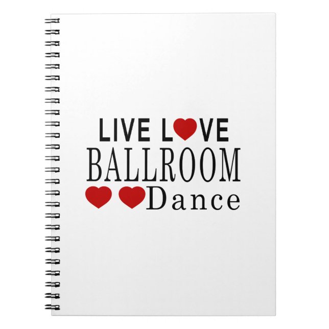 CARNET DANSE DE SALLE DE BAL VIVANTE D'AMOUR (Devant)