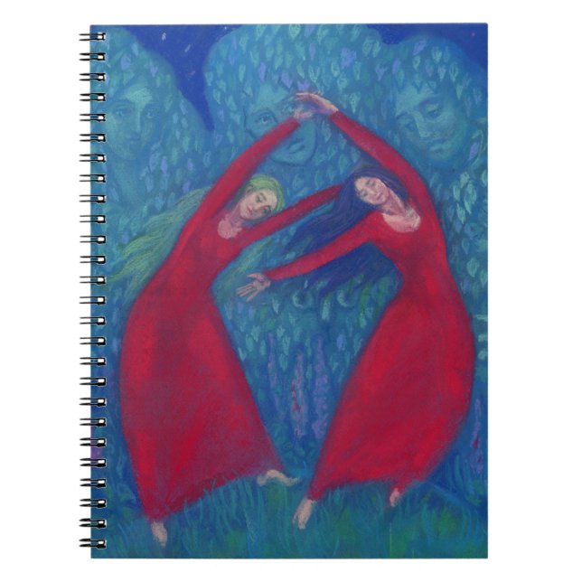 Carnet Danse des sorcières, peinture pastel, art imaginai (Devant)