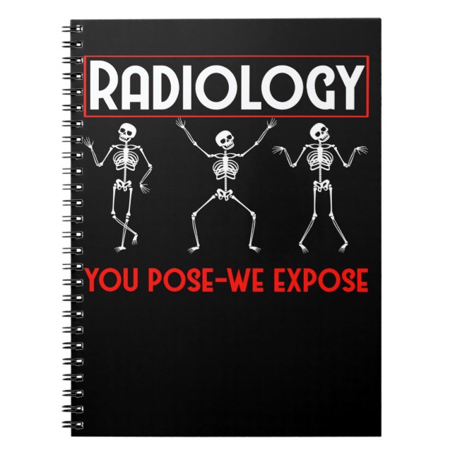 Carnet Danse Skeleton Xray Radiologiste drôle Radiologie (Devant)