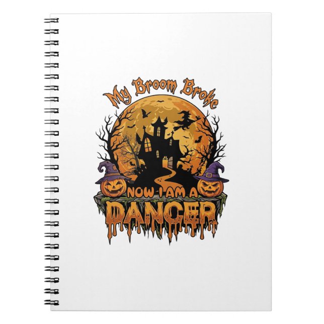 Carnet Danseur de balai cassé Halloween Maison hantée Cit (Devant)