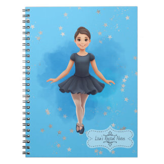 Carnet Danseur de ballet bleu de fille
