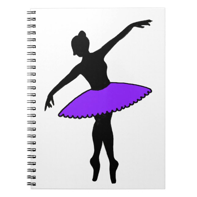 Carnet Danseur de ballet violet Ballerina Danse Enseignan (Devant)