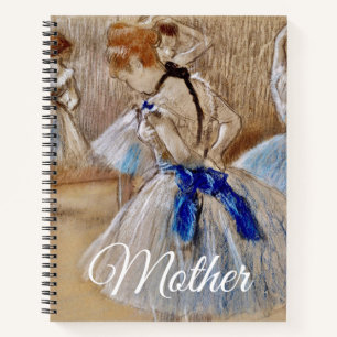 Carnet Danseur de Dega avec ruban bleu