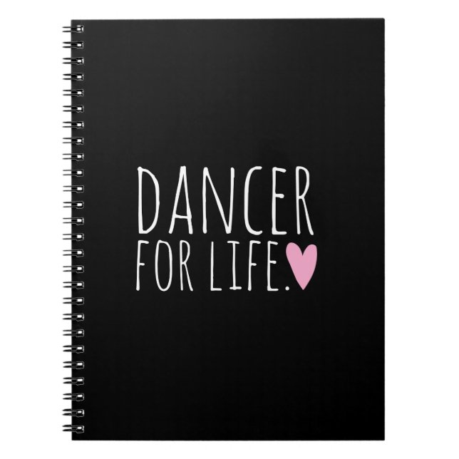 Carnet Danseur pour le noir de la vie avec le coeur (Devant)