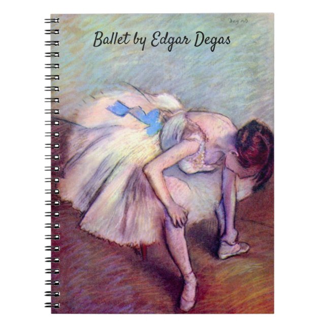 Carnet Danseuse assise par Edgar Degas, Art de ballet vin (Devant)