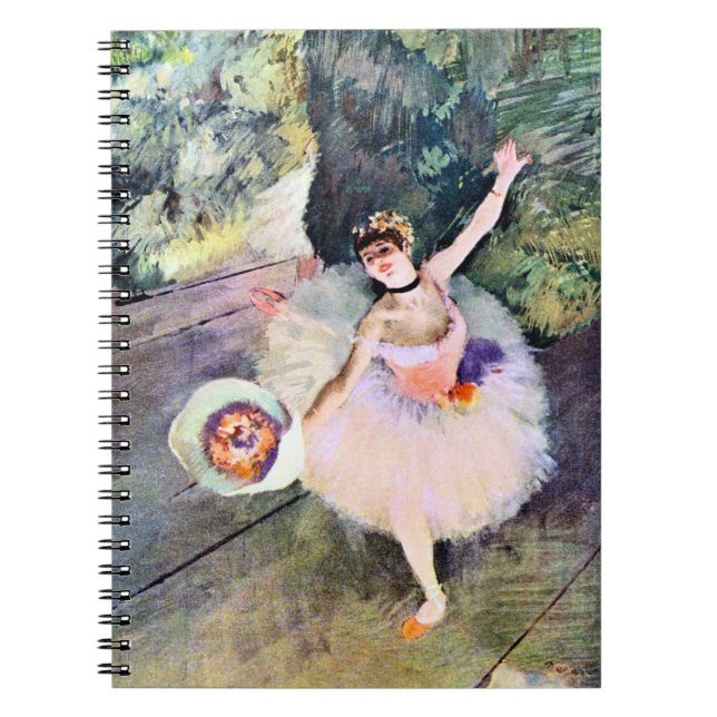 Carnet Danseuse avec un bouquet de fleurs d'Edgar Degas (Devant)