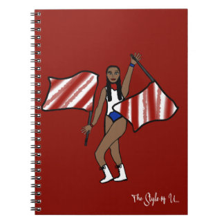 Carnet Danseuse de drapeau blanc rouge /bleu Accent F