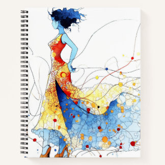 Carnet Danseuse de flamenco à l'aquarelle – Joie en mouve