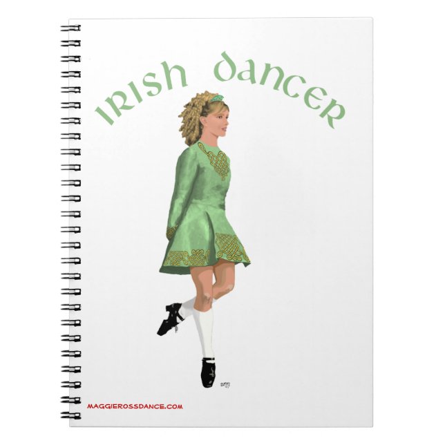 Carnet Danseuse de step irlandais - Vert (Devant)