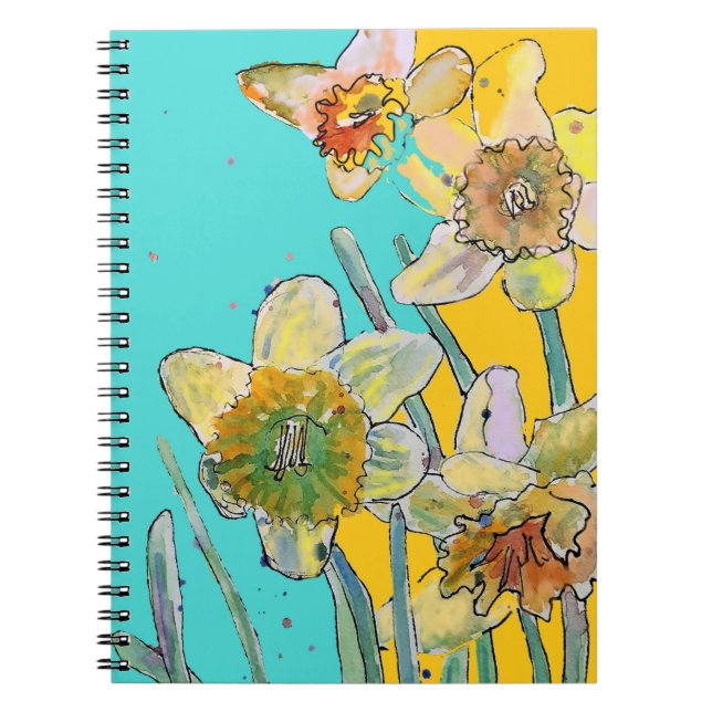 Carnet d'aquarelle Daffodil Journal Floral (Devant)