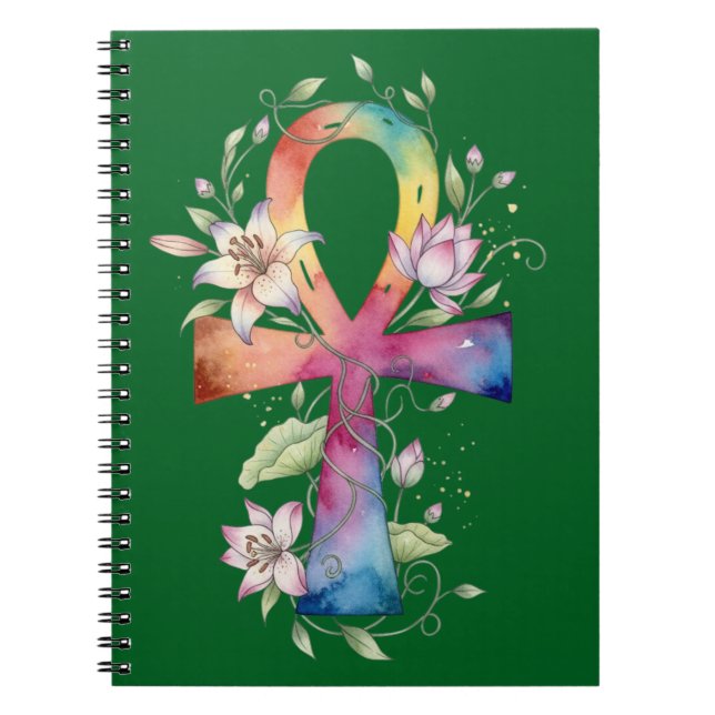 Carnet d'aquarelle florale de Ankh Sacré (Devant)