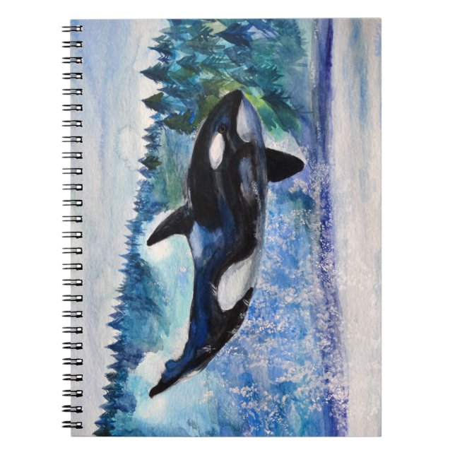 Carnet d'aquarelle Orca Whale Killer (Devant)