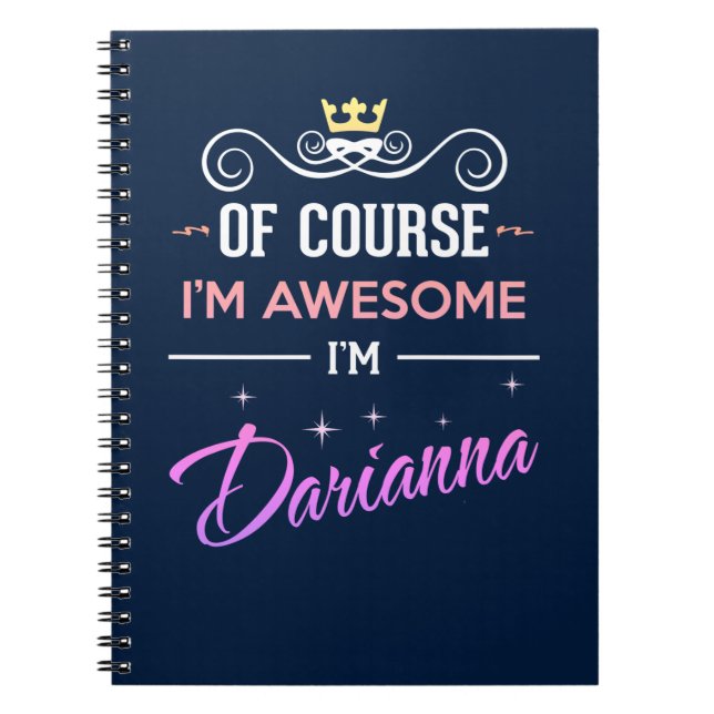 Carnet Darianna Bien sûr Je suis un nom génial (Devant)
