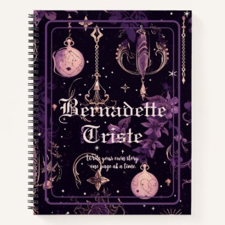 Carnet Dark Academia Goth Nom esthétique Sentiment