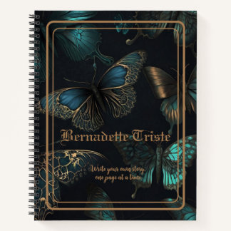 Carnet Dark Academia Nom esthétique Papillon Sentiment