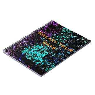 Carnet Dark galaxy abstract Spiral Photo Notebook,Dark