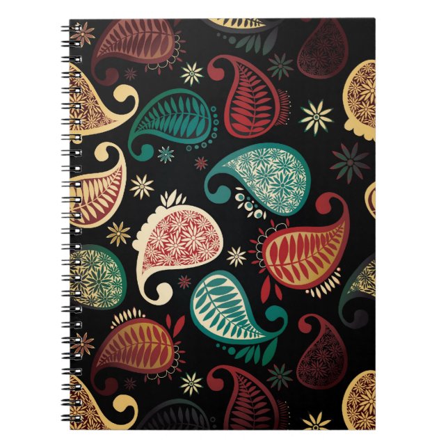 Carnet Dark Paisley (Devant)