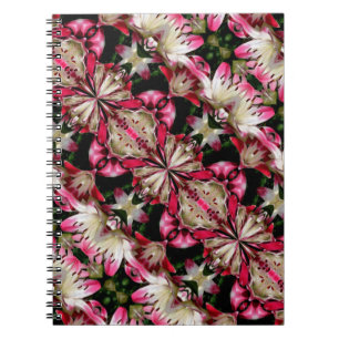 Carnet d'art Abstrait aux fleurs blanches