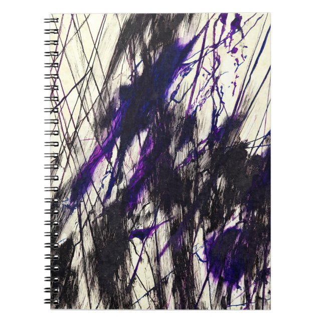 Carnet d'art Abstrait Black Purple Scratch (Devant)