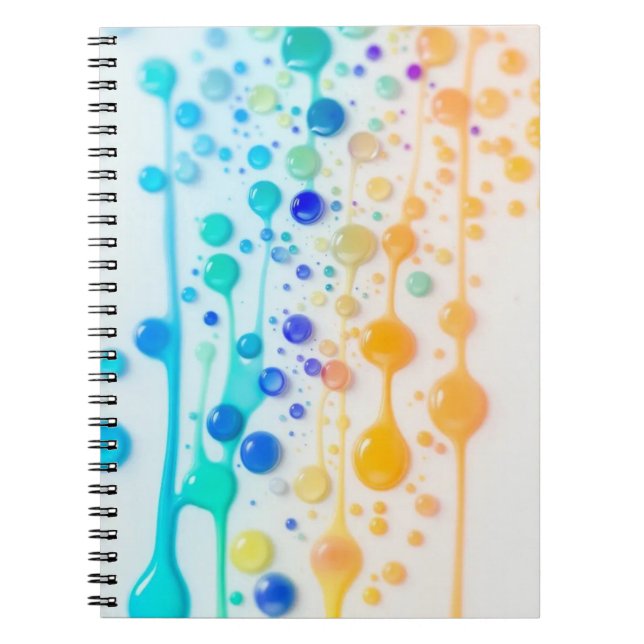 Carnet d'art Abstrait coloré Droplet (Devant)