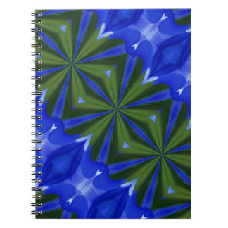Carnet D'Art Abstrait De Formes Bleues Et Vertes