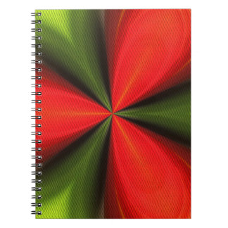 Carnet D'Art Abstrait De Formes Rouge Et Vert