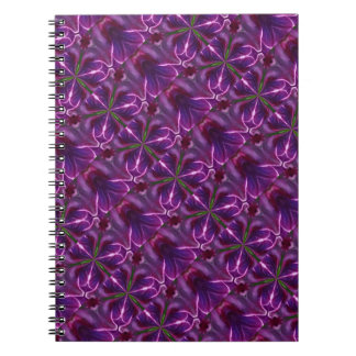 Carnet D'Art Abstrait De Formes Violettes Et Verte