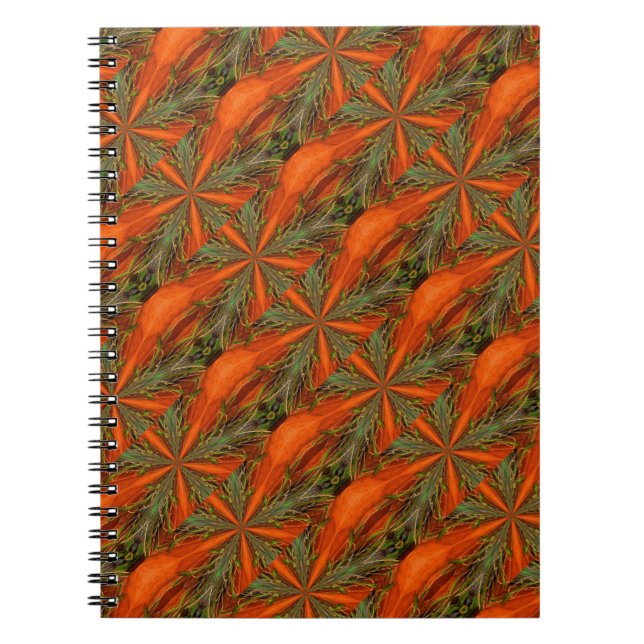 Carnet D'Art Abstrait Orange Et Vert (Devant)