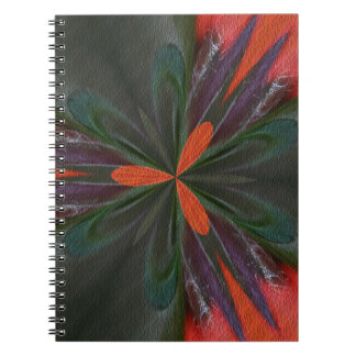 Carnet D'Art Abstrait Orange Et Vert