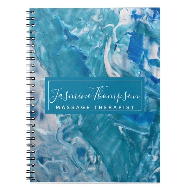 Carnet d'Art Abstrait Turquoise moderne (Devant)